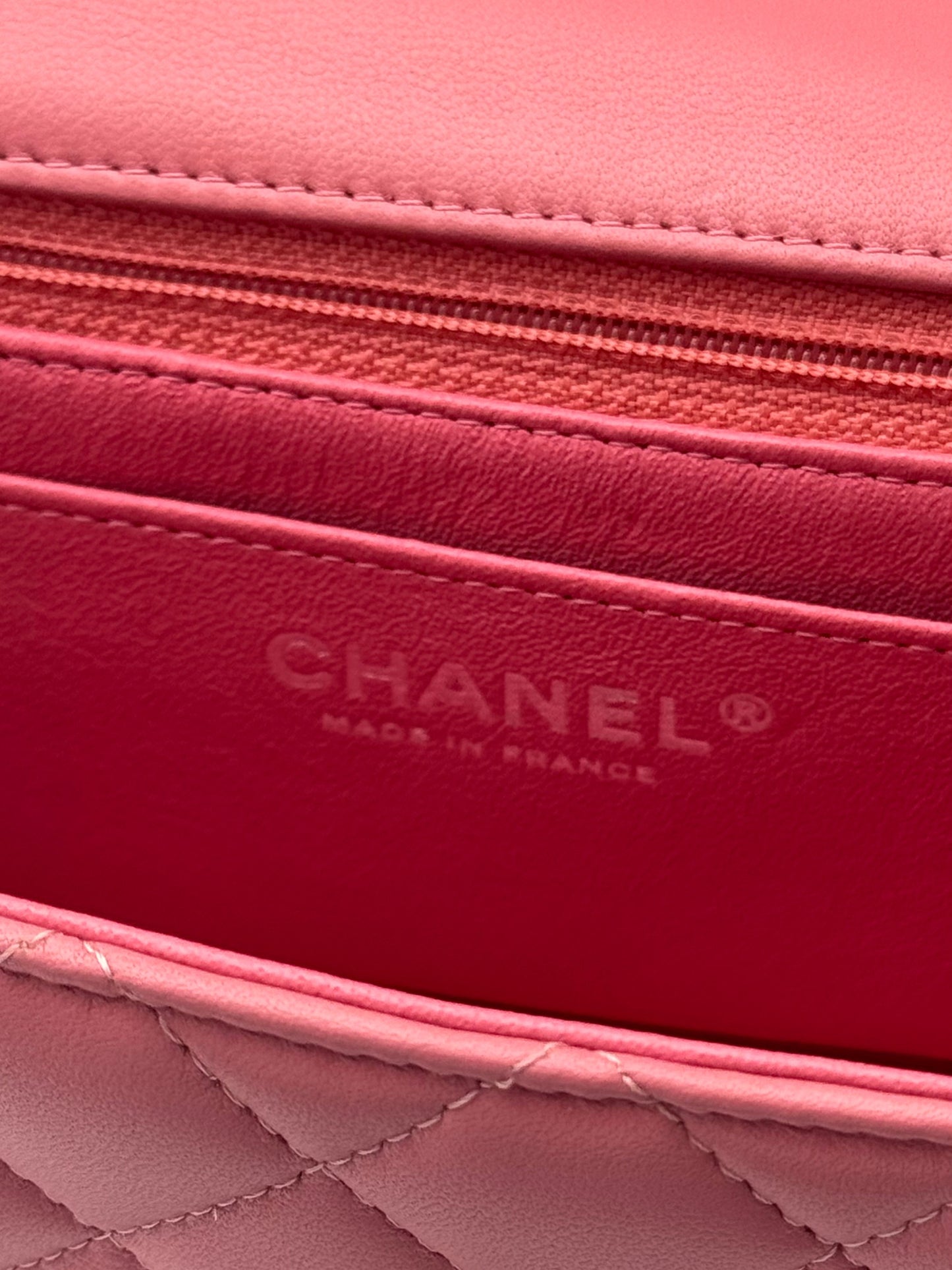 Chanel Classic Mini Rectangle Pink Lambskin