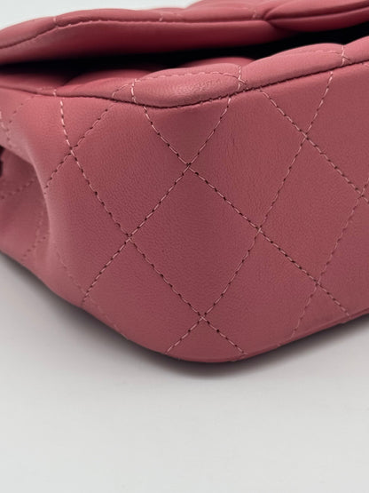 Chanel Classic Mini Rectangle Pink Lambskin