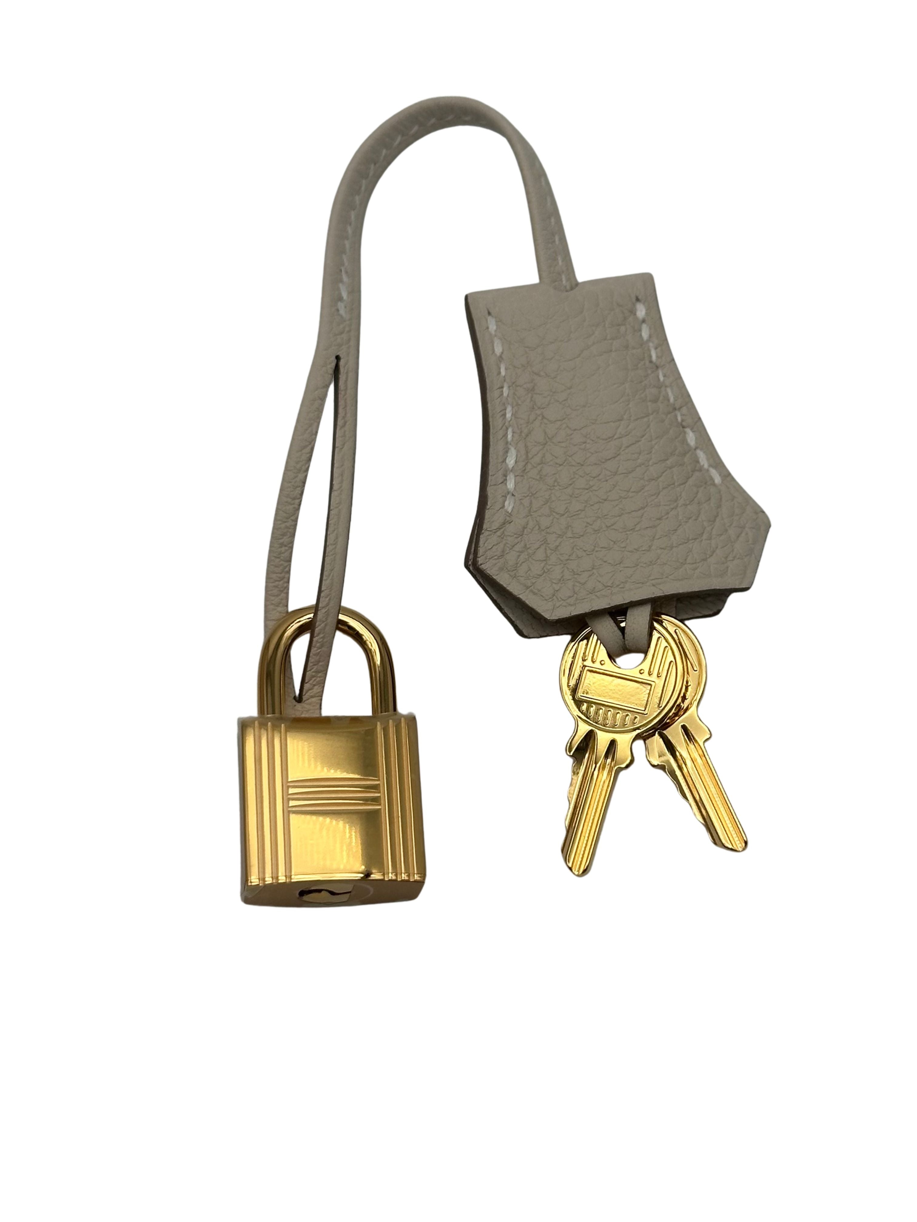 Hermès Birkin 25 Togo Craie Herrajes dorados