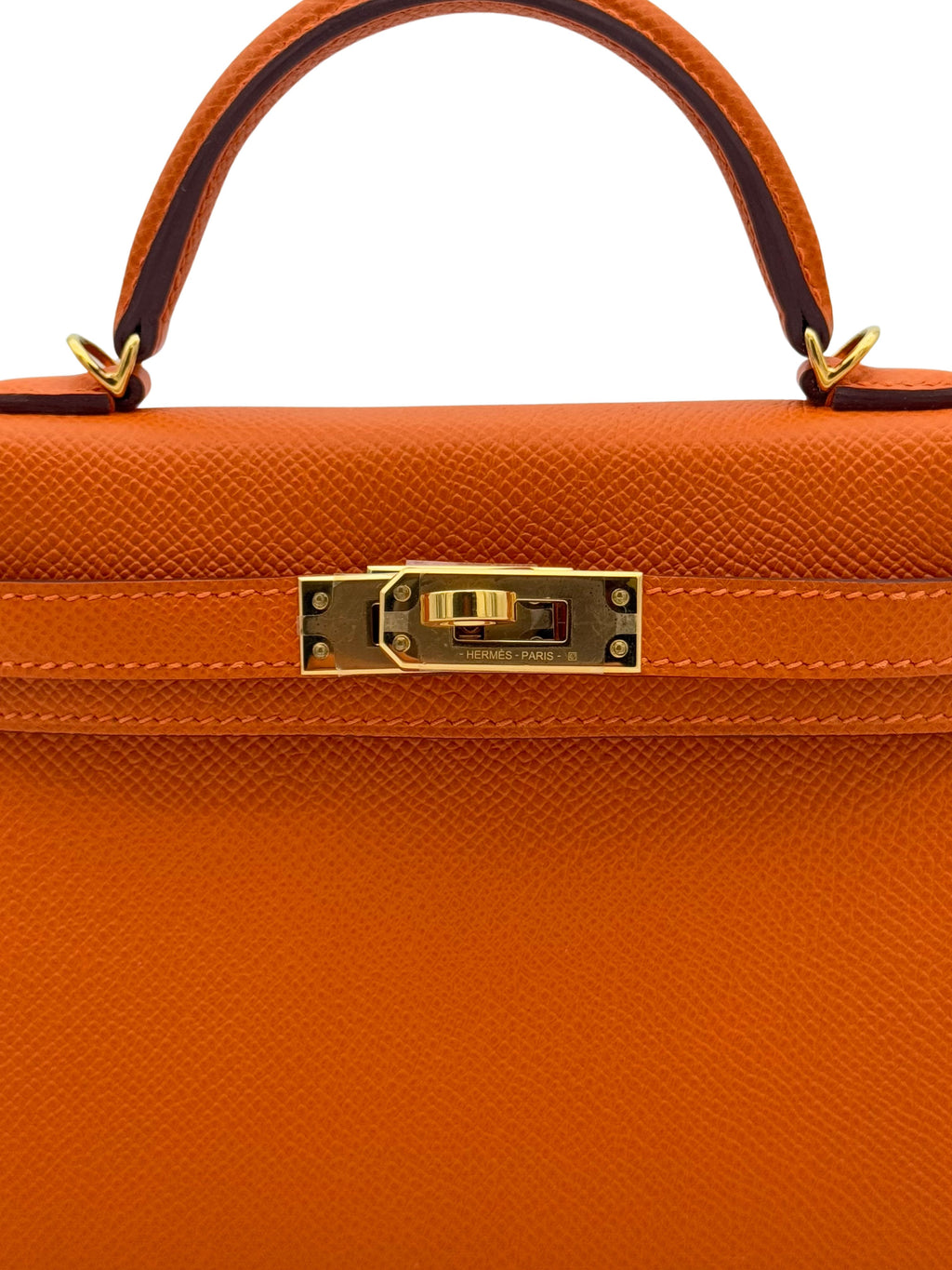 Hermès Kelly Mini Epsom Orange Gold Hardware