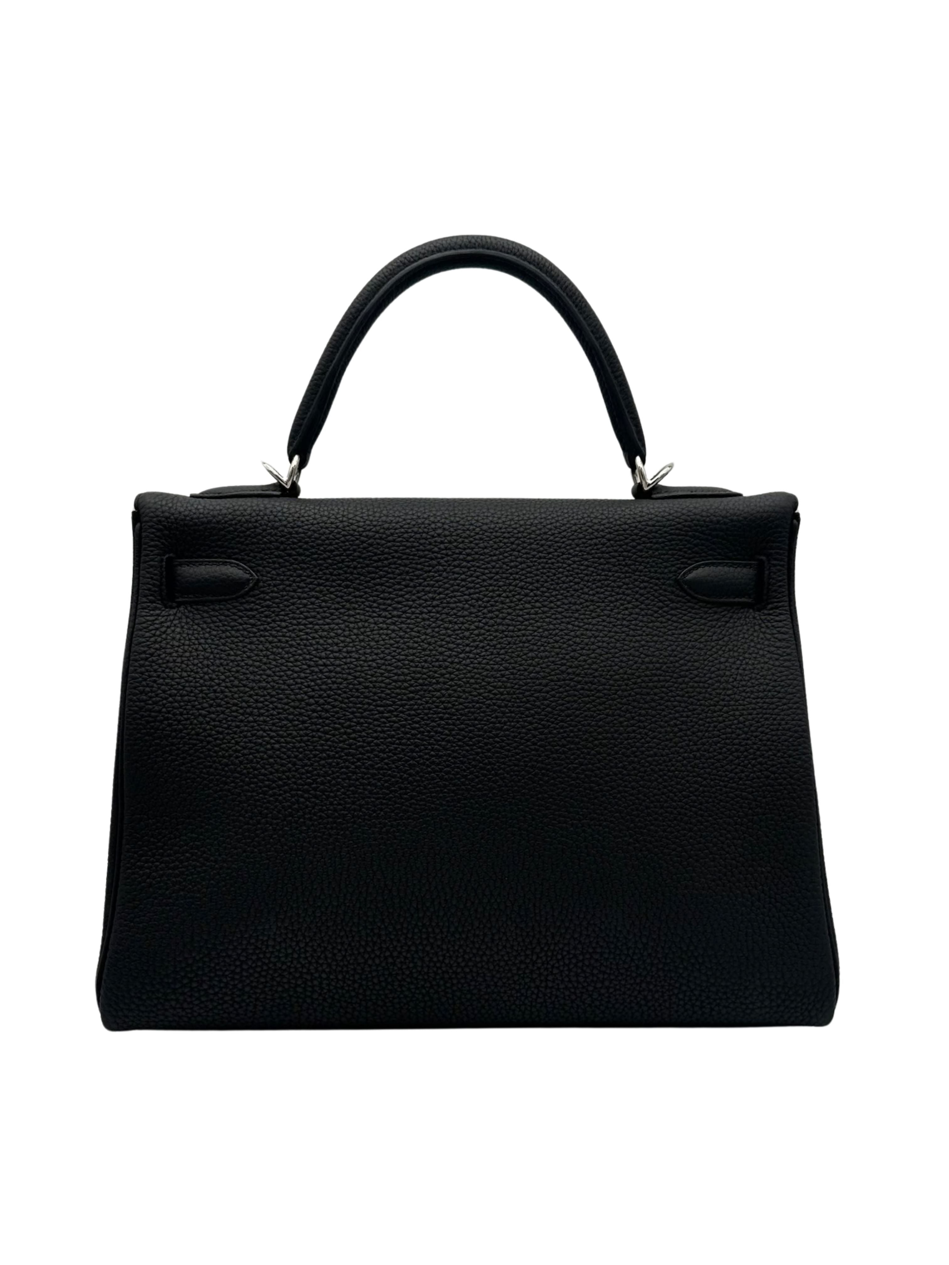 Hermès Kelly 32 Togo Black Palladium Hardware
