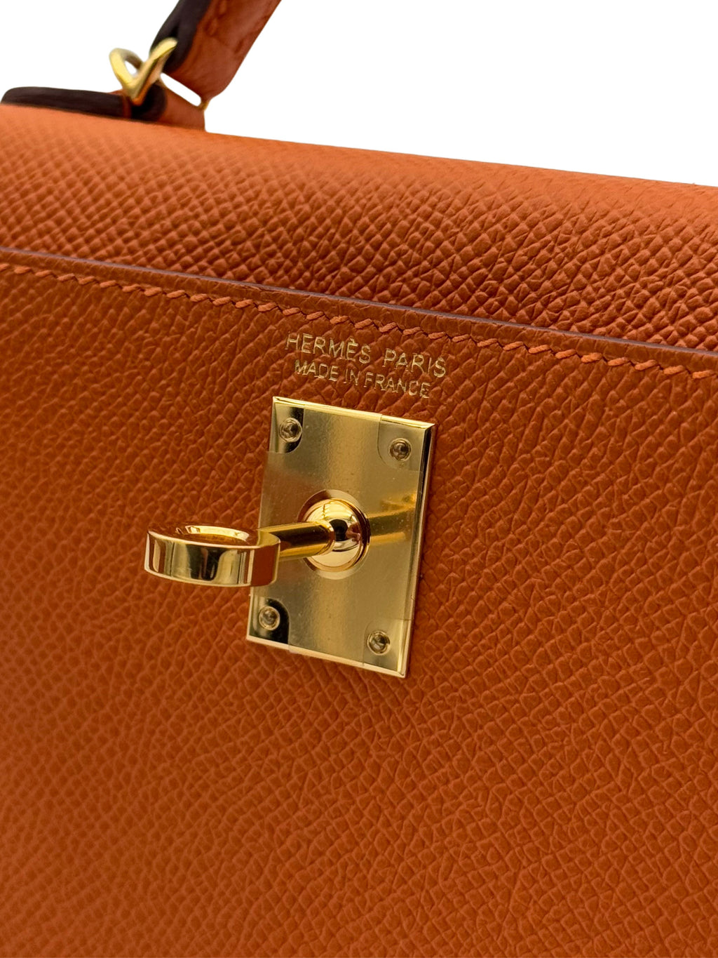 Hermès Kelly Mini Epsom Orange Gold Hardware