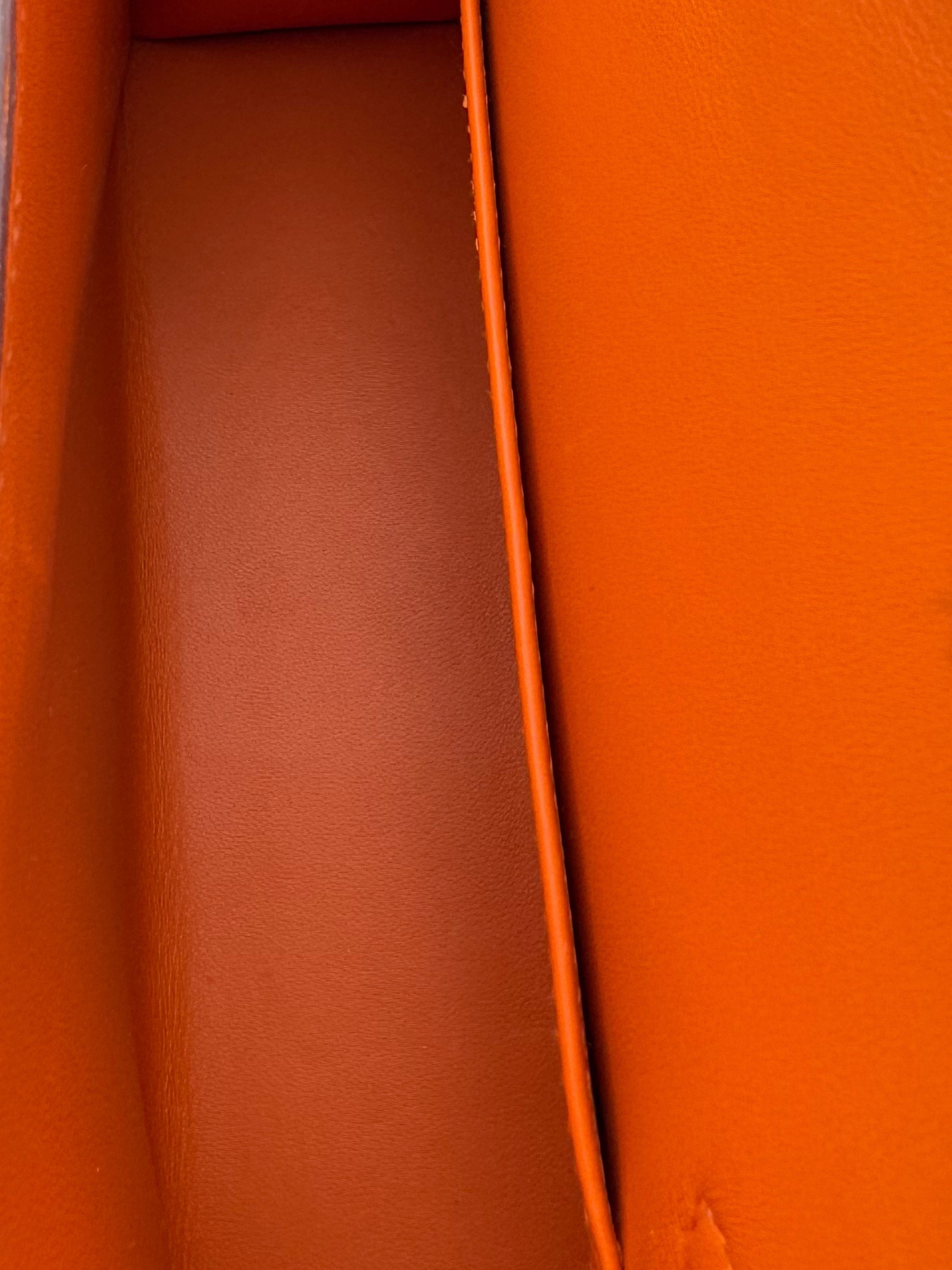 Hermès Kelly Mini Epsom Orange Gold Hardware