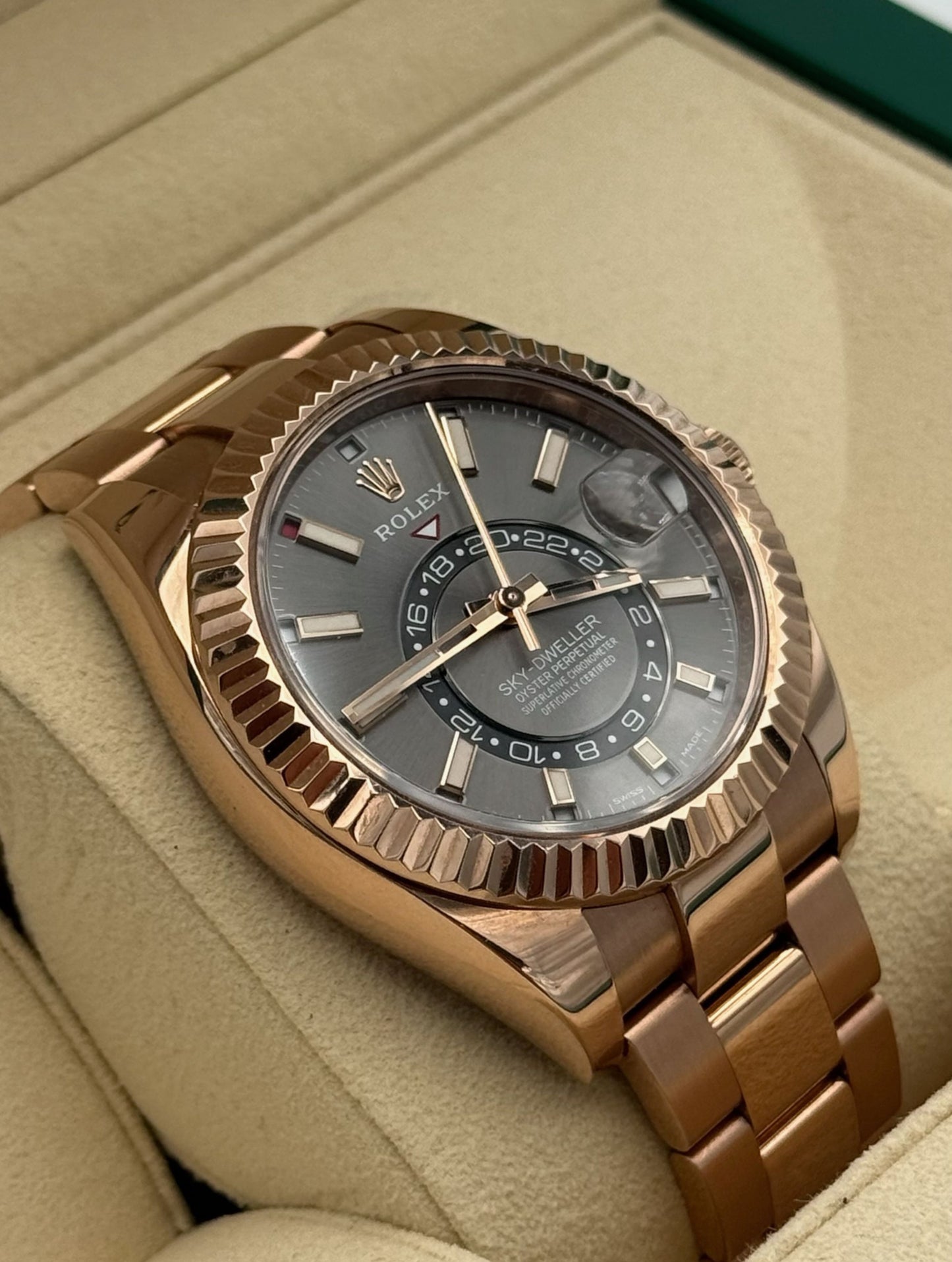 Rolex Sky Dweller Rose Gold Grey Dial