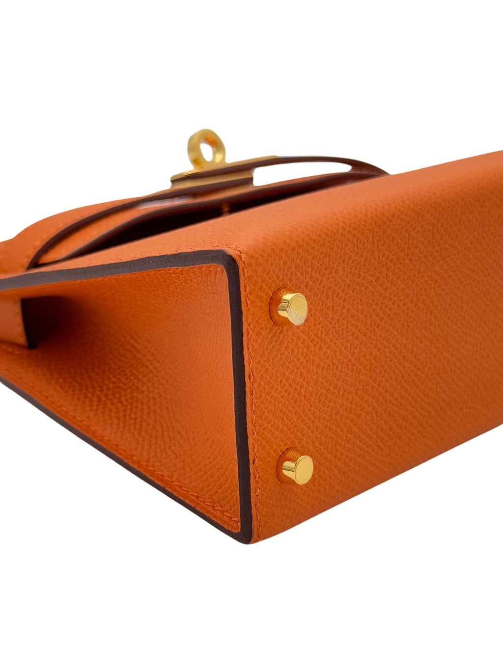Hermès Kelly Mini Epsom Orange Gold Hardware