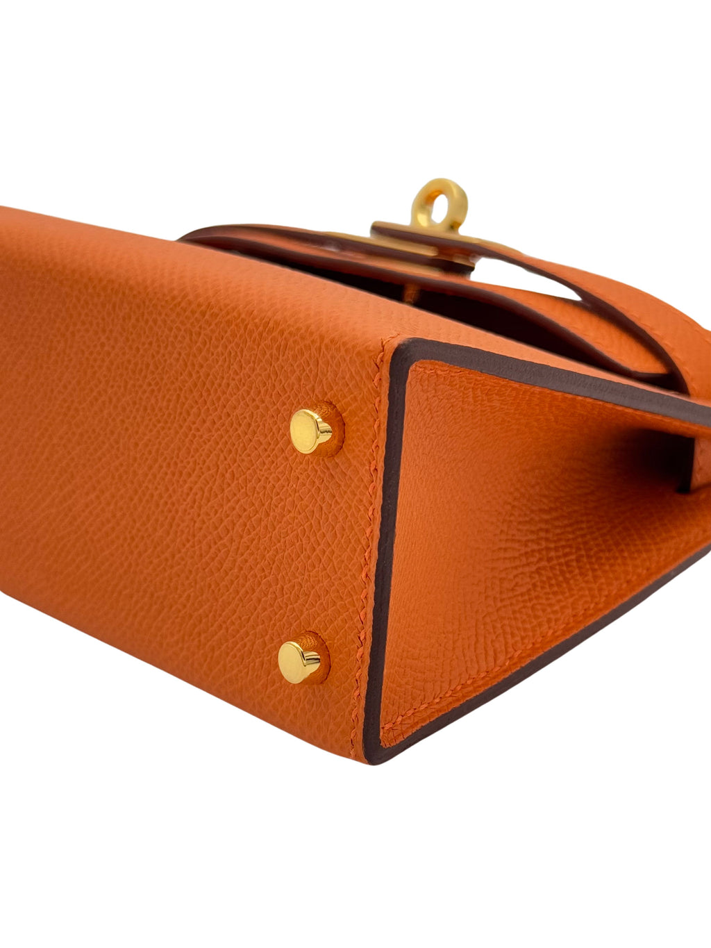 Hermès Kelly Mini Epsom Orange Gold Hardware