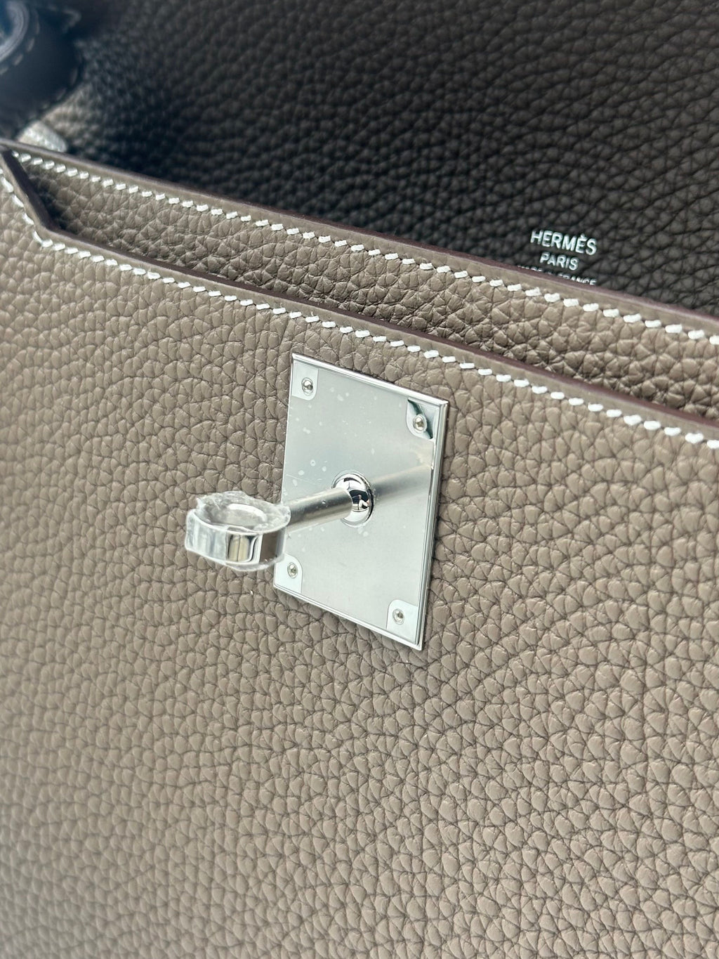 Hermès Kelly Dépêches 25 Togo Etoupe Herrajes paladio