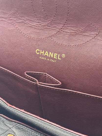 Chanel Classic Jumbo Black Caviar Leather