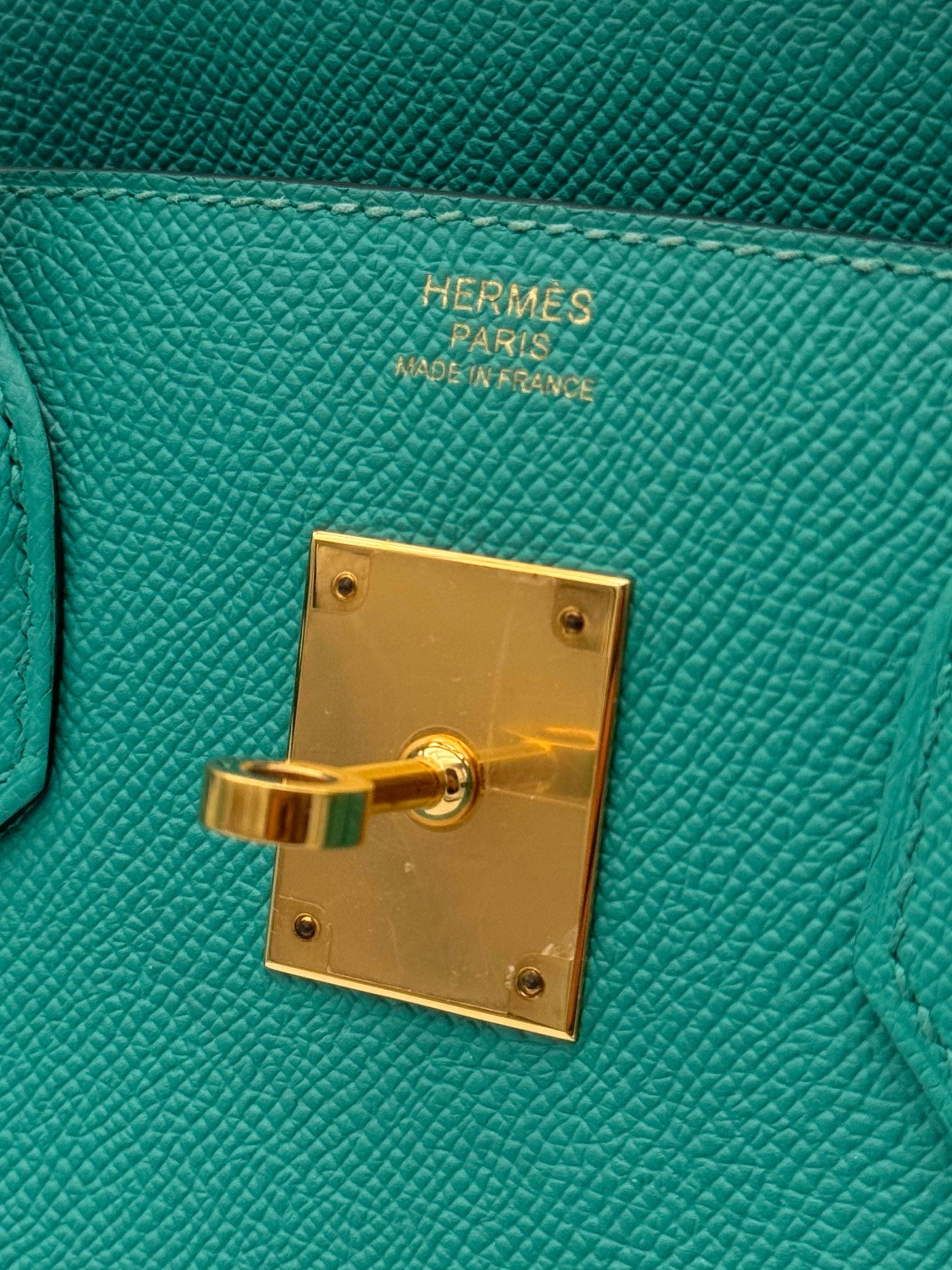 Hermès Birkin 30 Epsom Vert Verone Gold Hardware