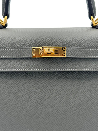Hermès Kelly 25 Epsom Gris Meyer Gold Hardware