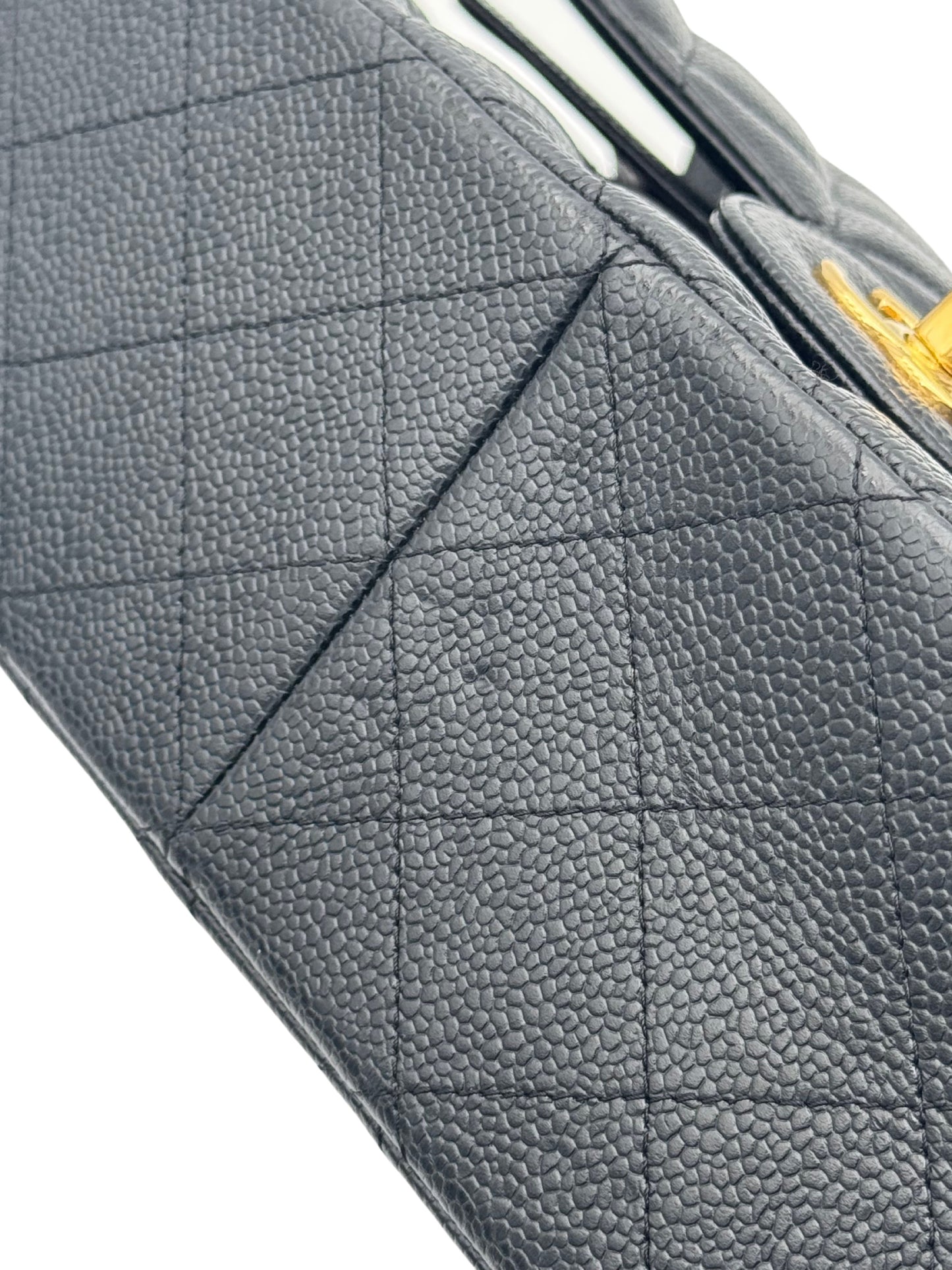Chanel Classic Jumbo Black Caviar Leather