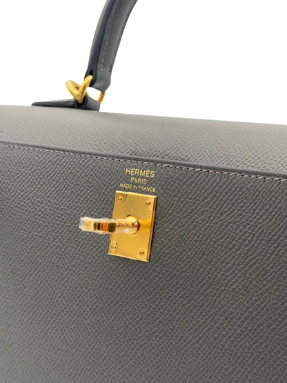 Hermès Kelly 25 Epsom Gris Meyer Gold Hardware