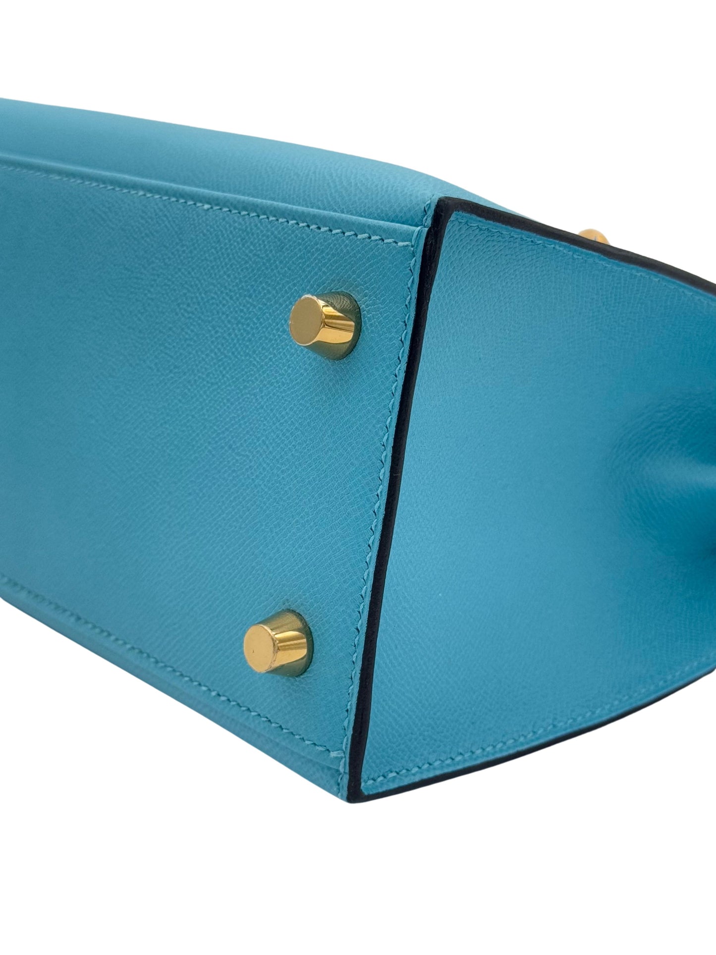 Hermès Kelly 25 Madame Blue Du Nord Gold Hardware