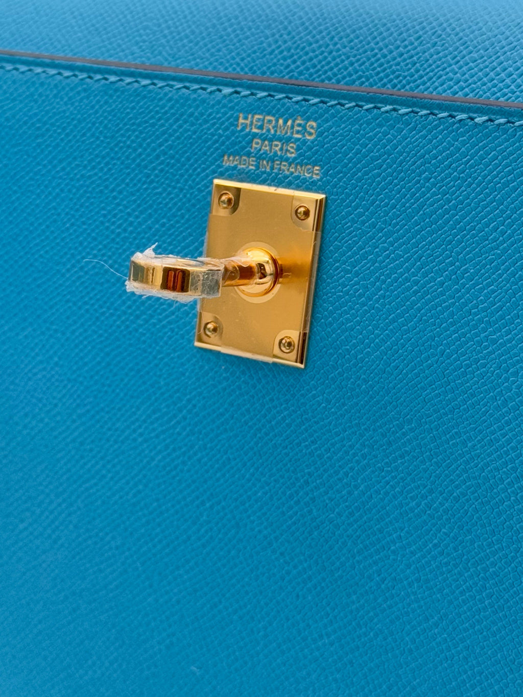 Hermès Kelly 25 Madame Blue Du Nord Gold Hardware
