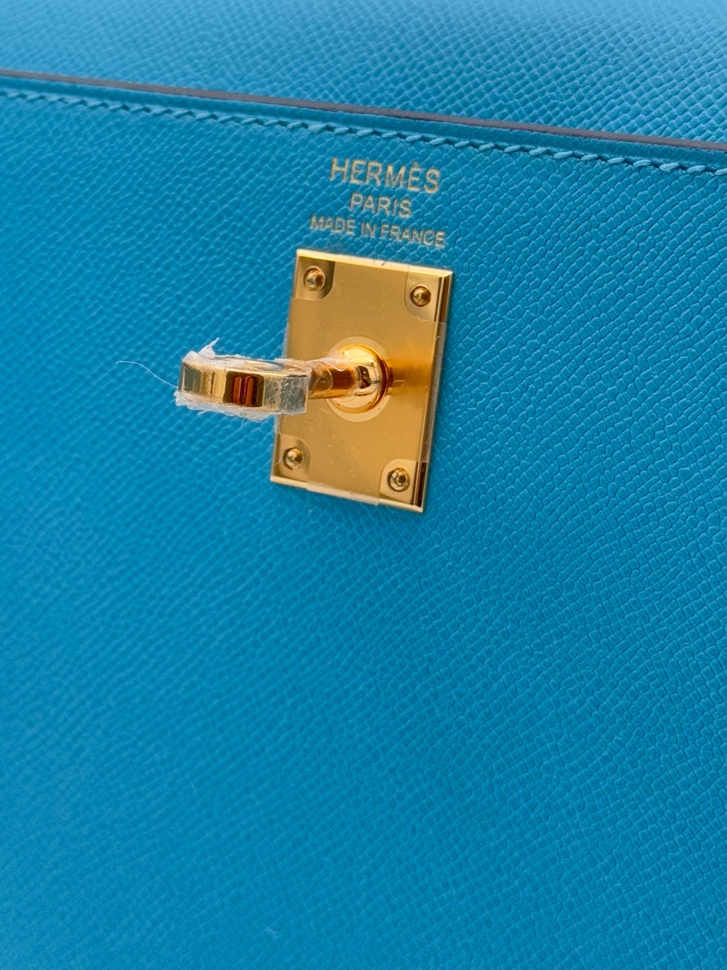 Hermès Kelly 25 Madame Blue Du Nord Gold Hardware