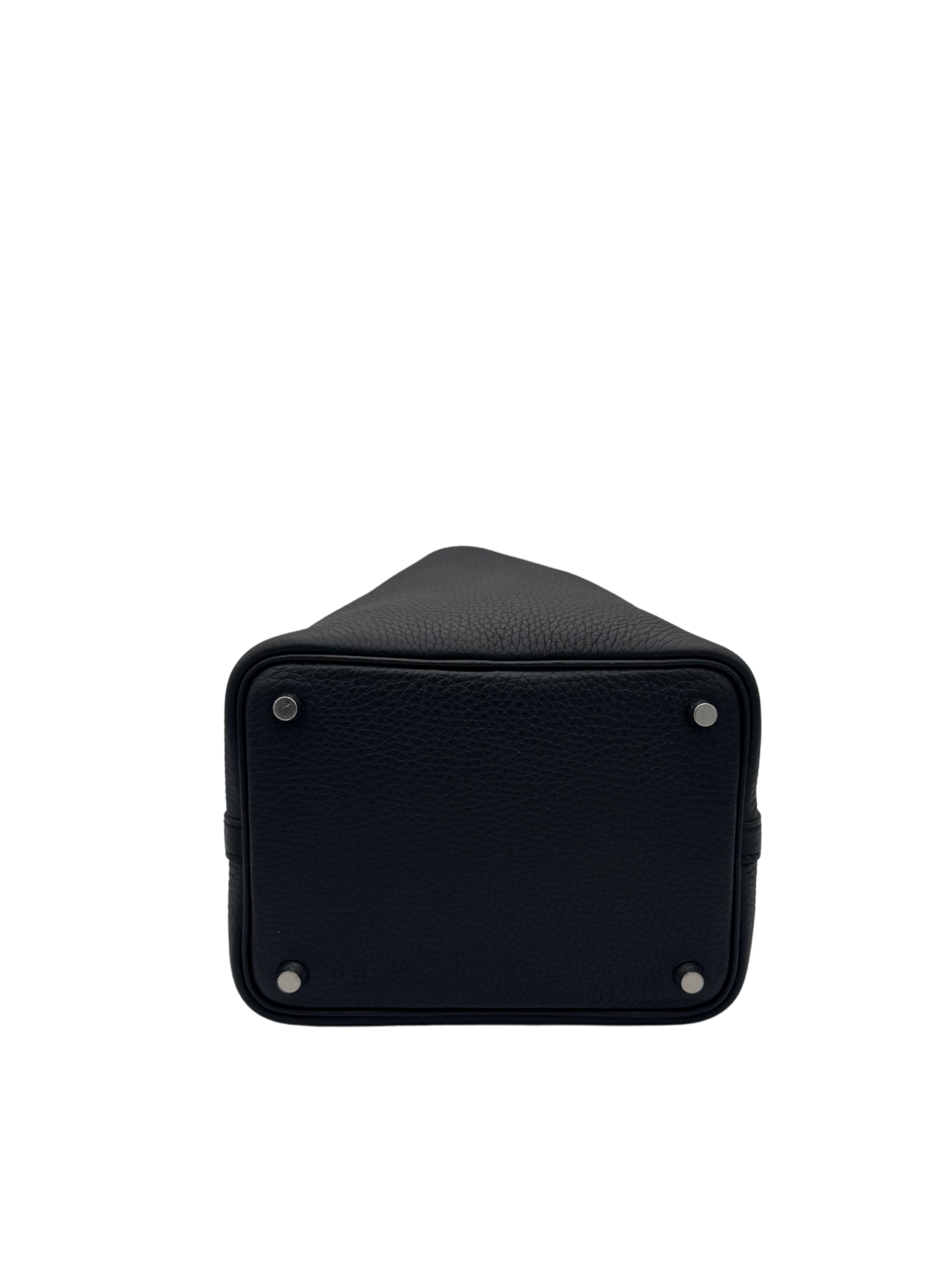 Hermès Picotin 18 Clemence Black Gold Hardware