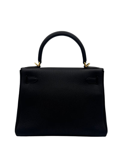 Hermès Kelly 28 Togo Black Gold Hardware