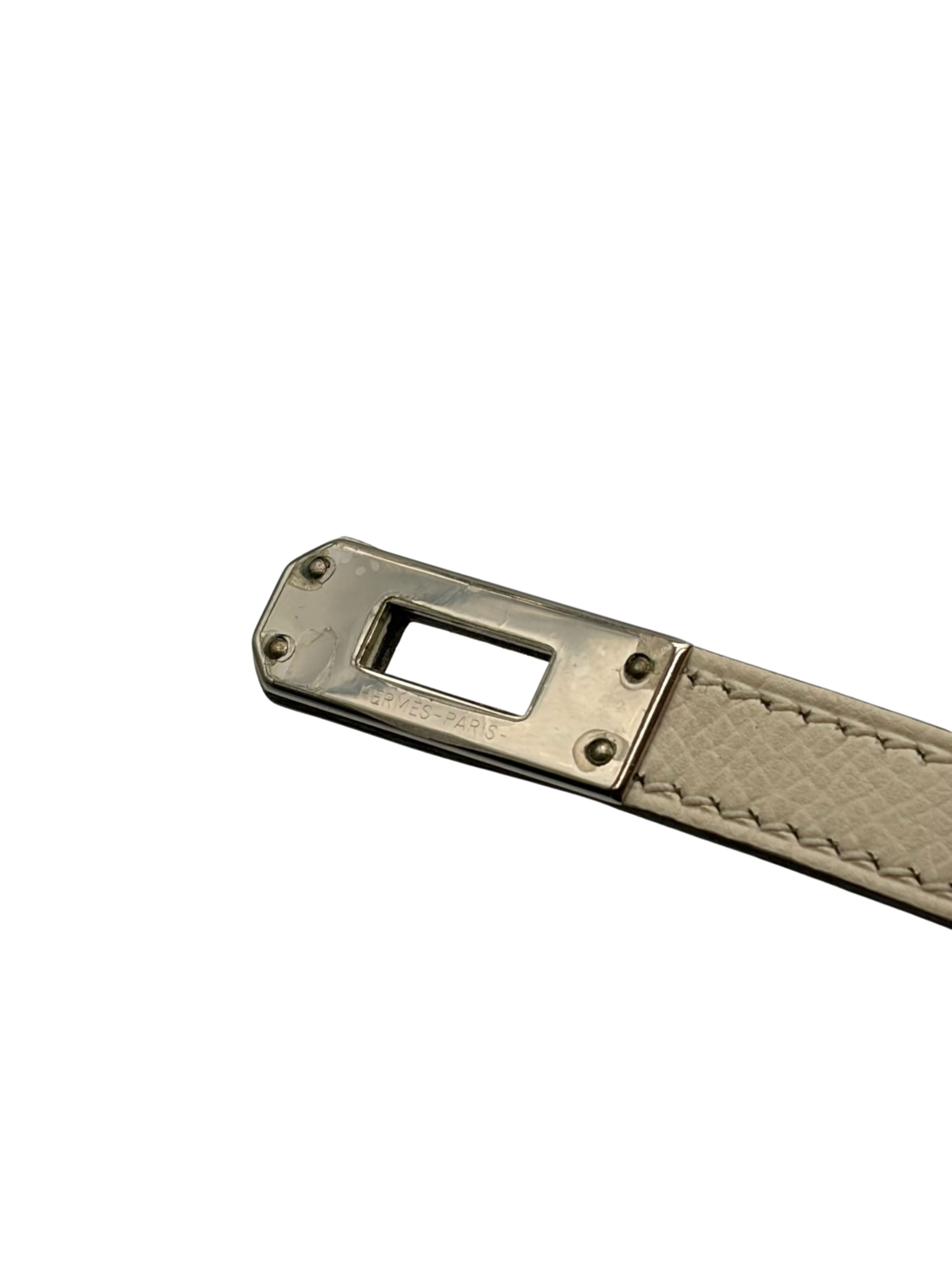 Hermès Kelly 25 Epsom Nata/Ocre Palladium Hardware
