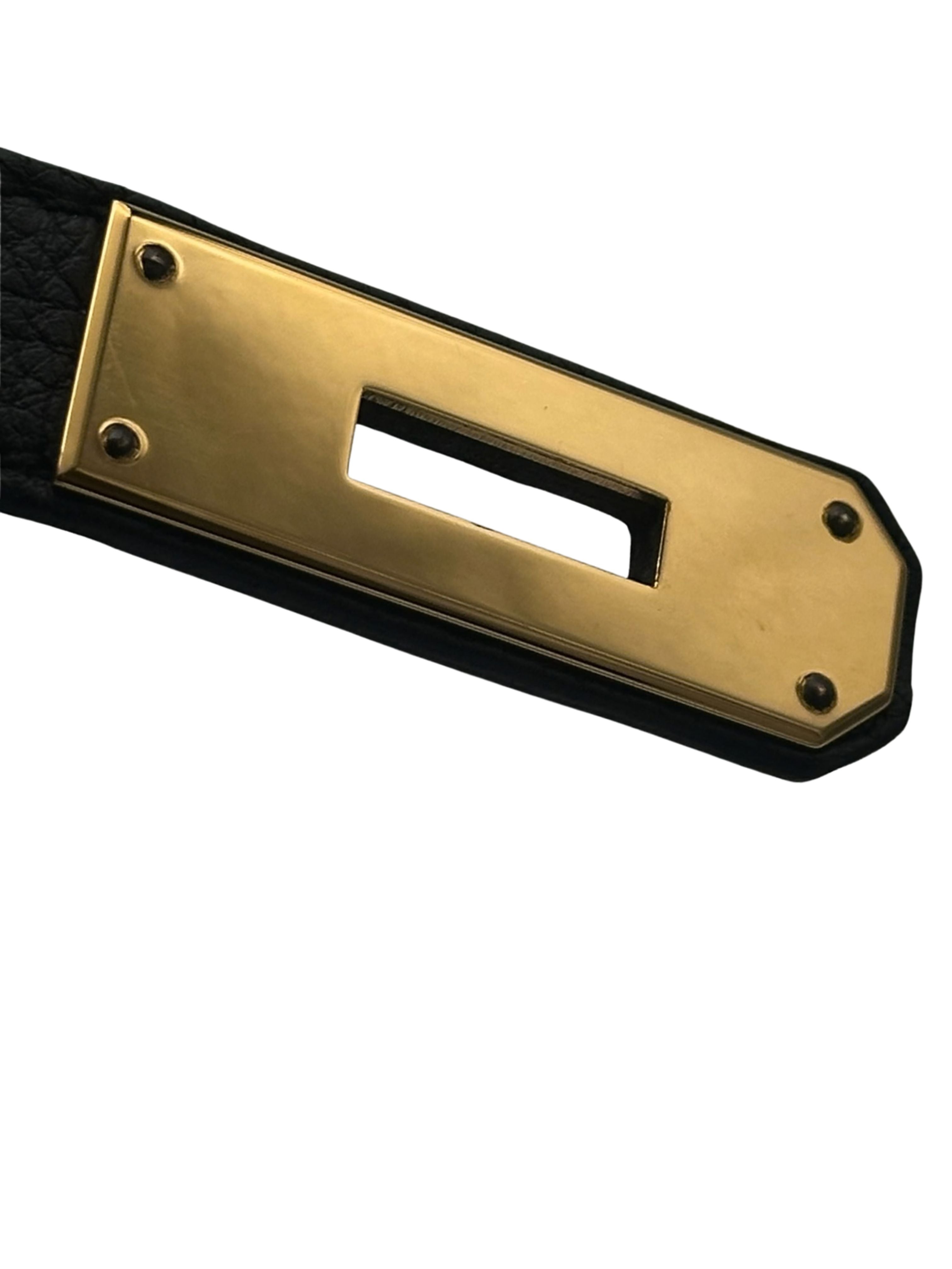 Hermès Kelly 28 Togo Black Gold Hardware