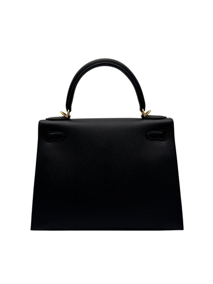 Hermès Kelly 28 Epsom Black Gold Hardware