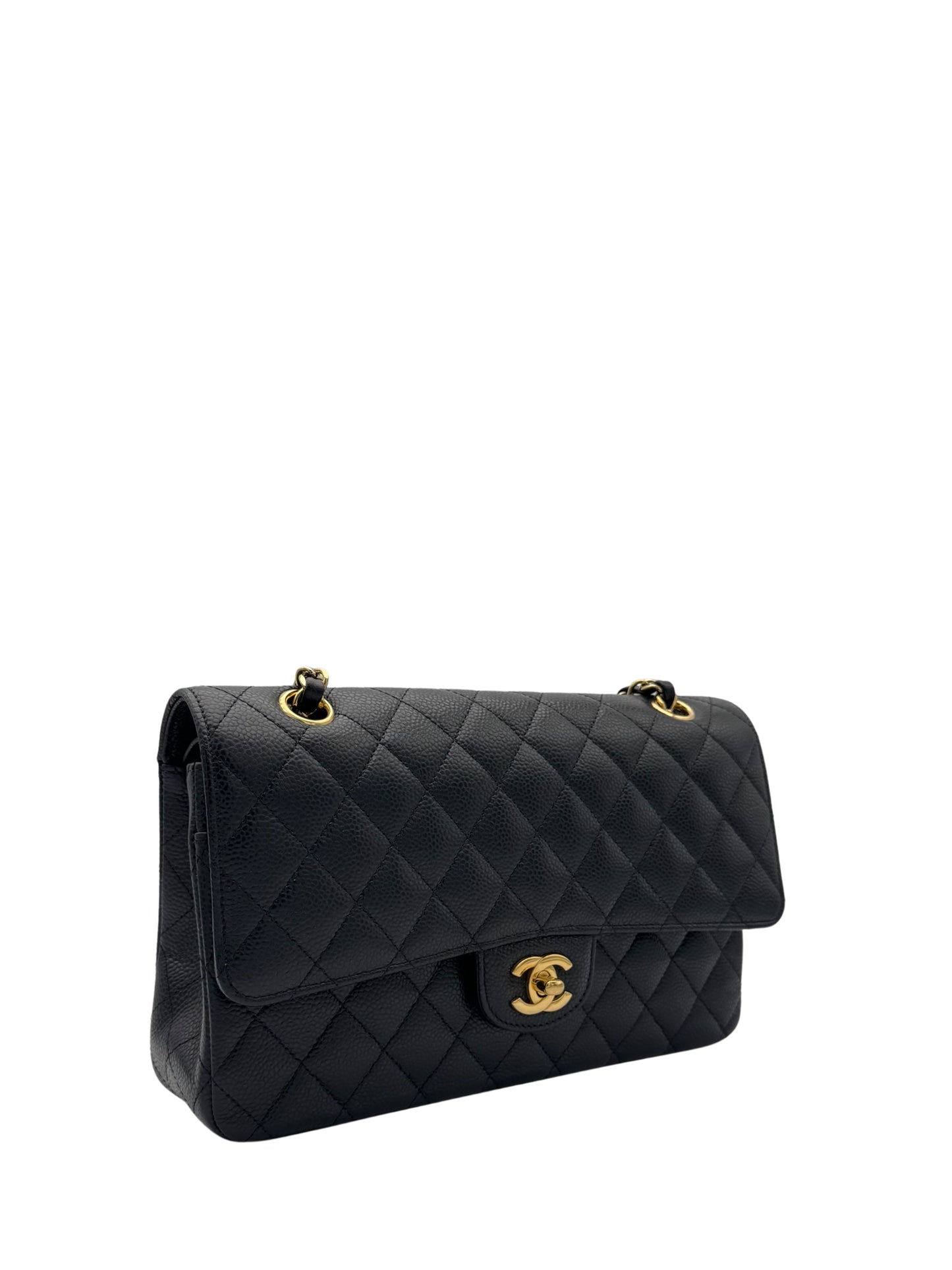 Chanel Classic Medium Black Caviar Leather