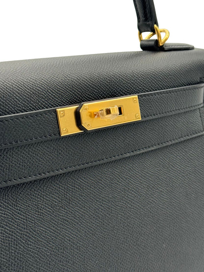 Hermès Kelly 28 Epsom Black Gold Hardware