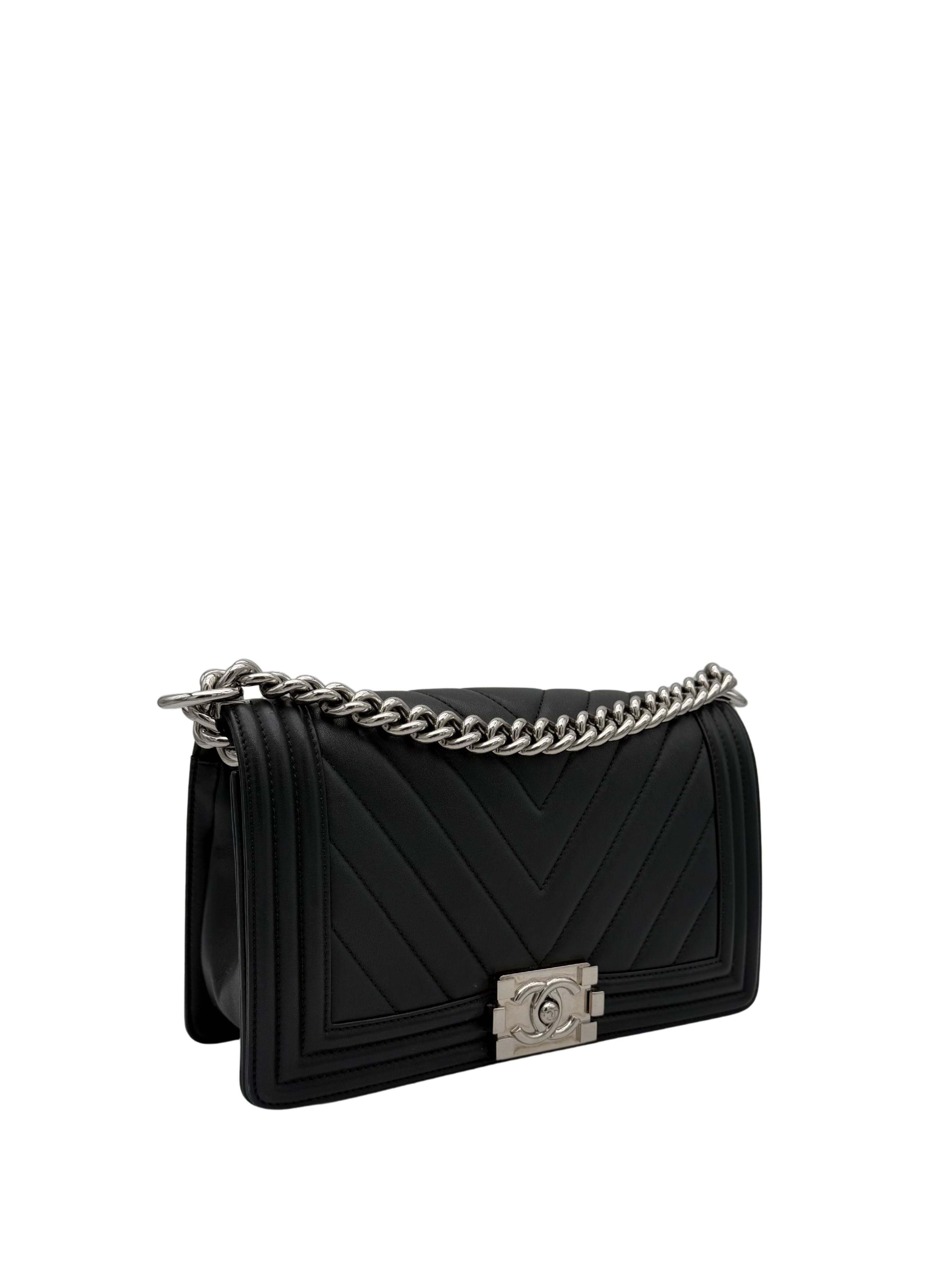 Chanel Boy Medium Black Calfskin