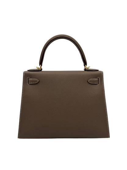 Hermès Kelly 28 Epsom Etoupe Gold Hardware
