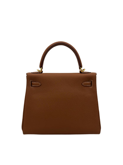 Hermès Kelly 25 Togo Gold Gold Hardware