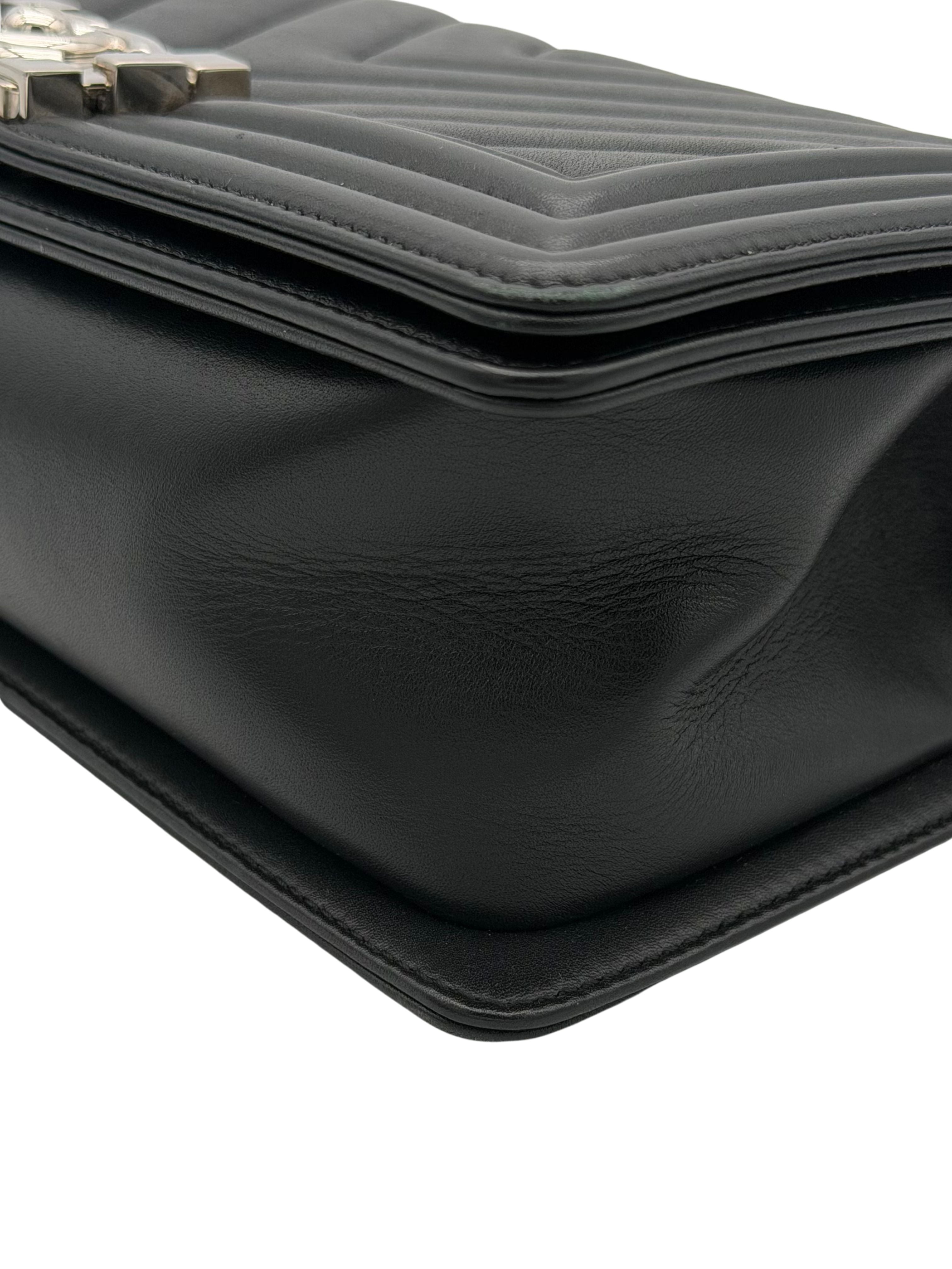 Chanel Boy Medium Black Calfskin