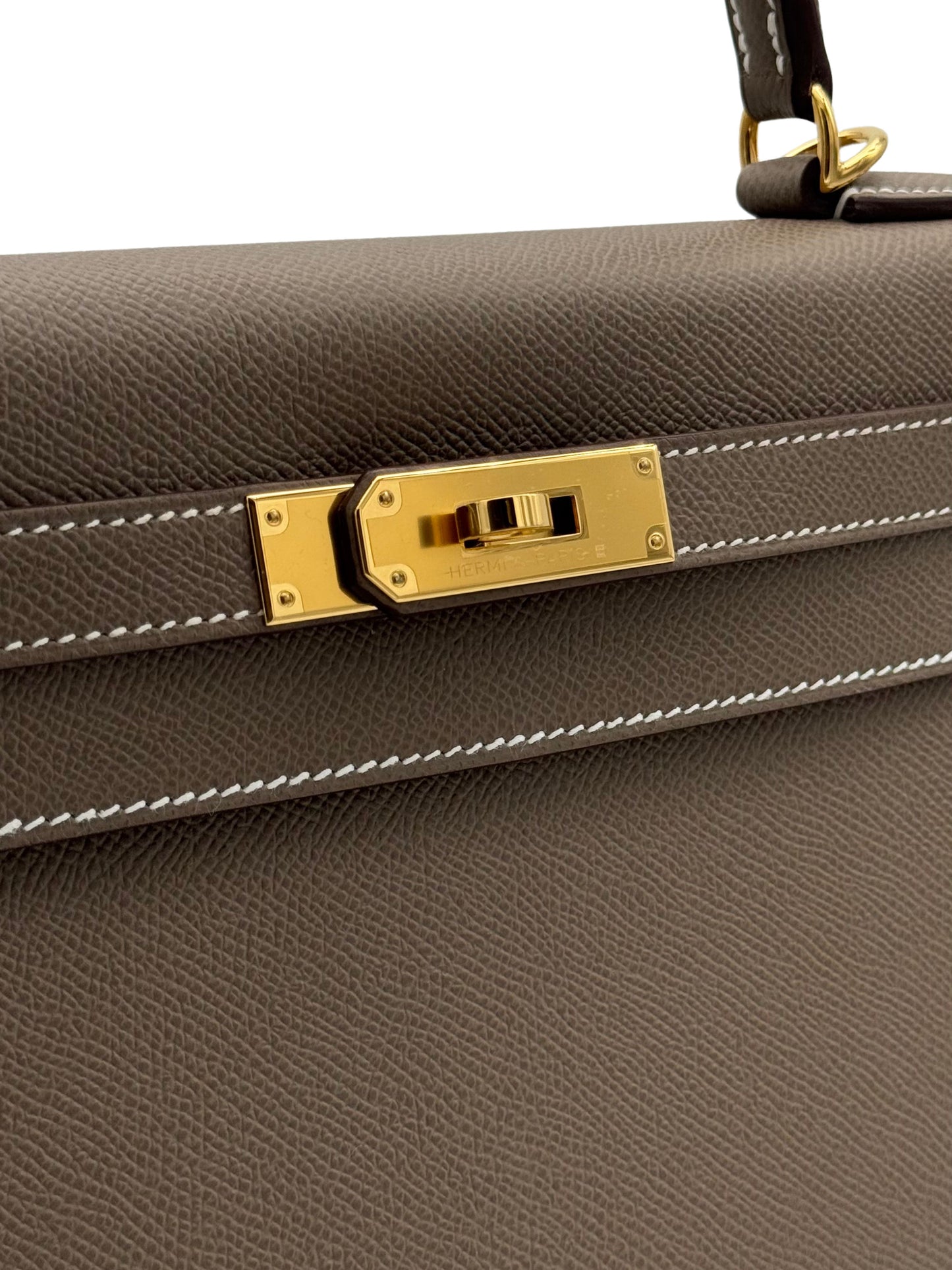 Hermès Kelly 28 Epsom Etoupe Gold Hardware