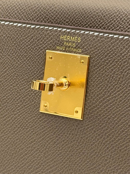Hermès Kelly 28 Epsom Etoupe Gold Hardware