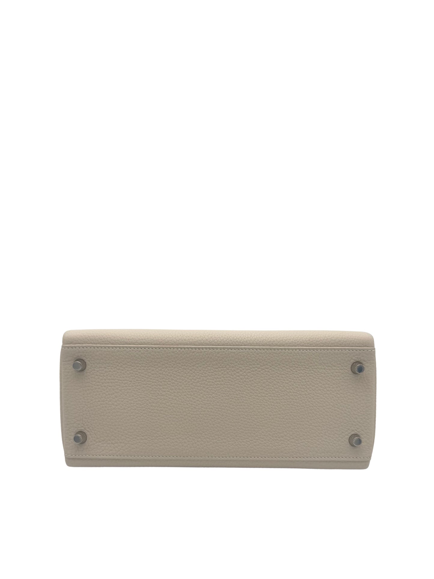 Hermès Kelly 28 Togo Craie Palladium Hardware