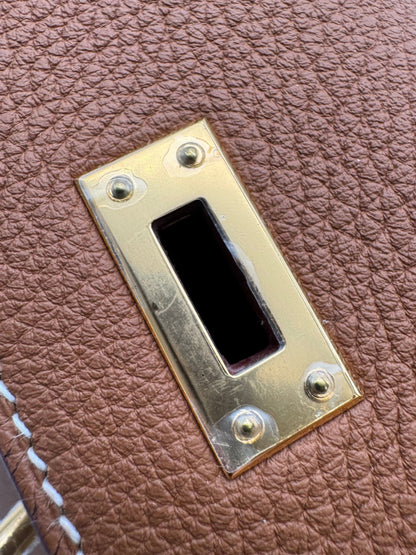 Hermès Kelly 25 Togo Gold Gold Hardware