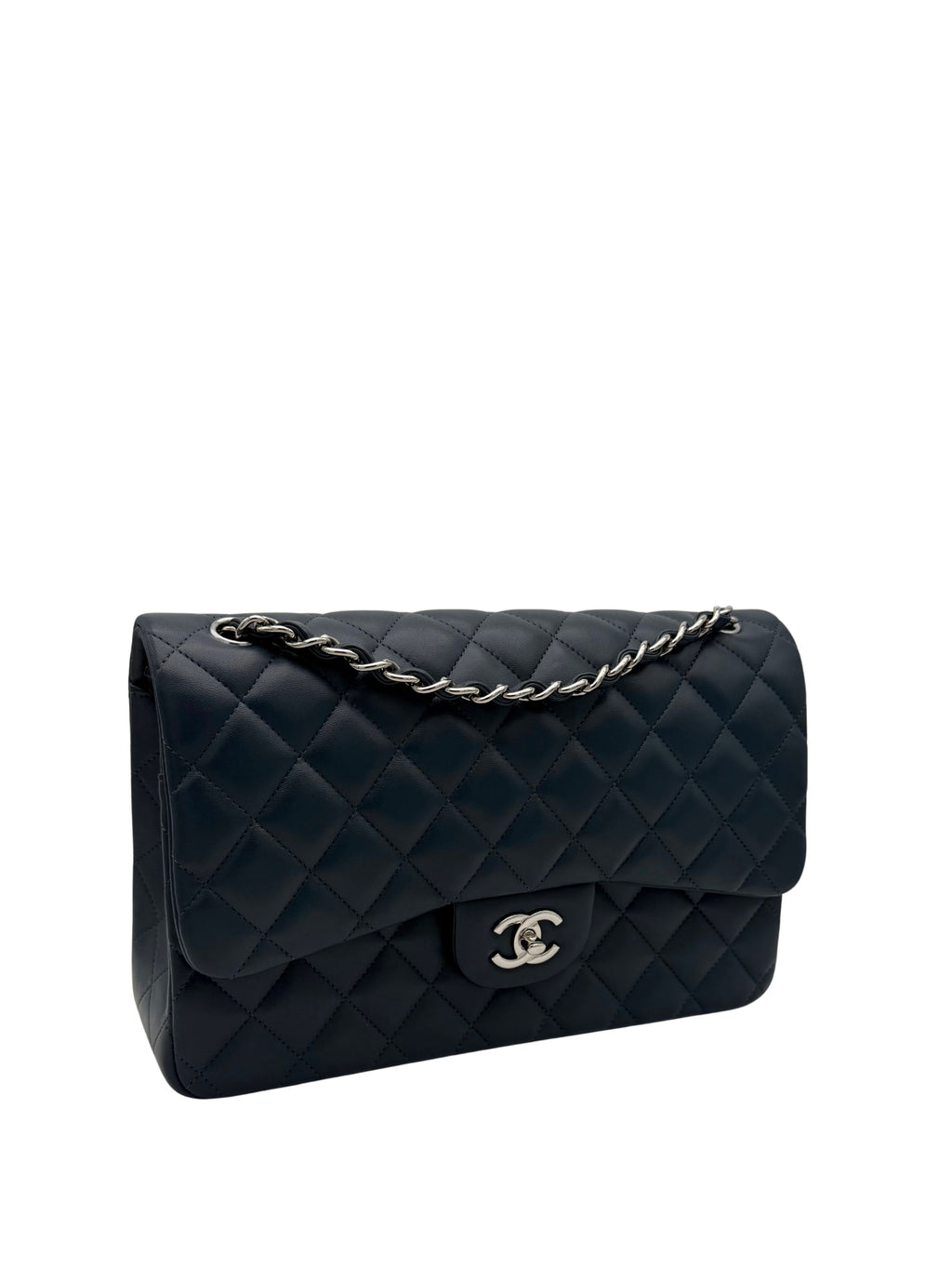 Chanel Classic Jumbo Blue Navy Lambskin