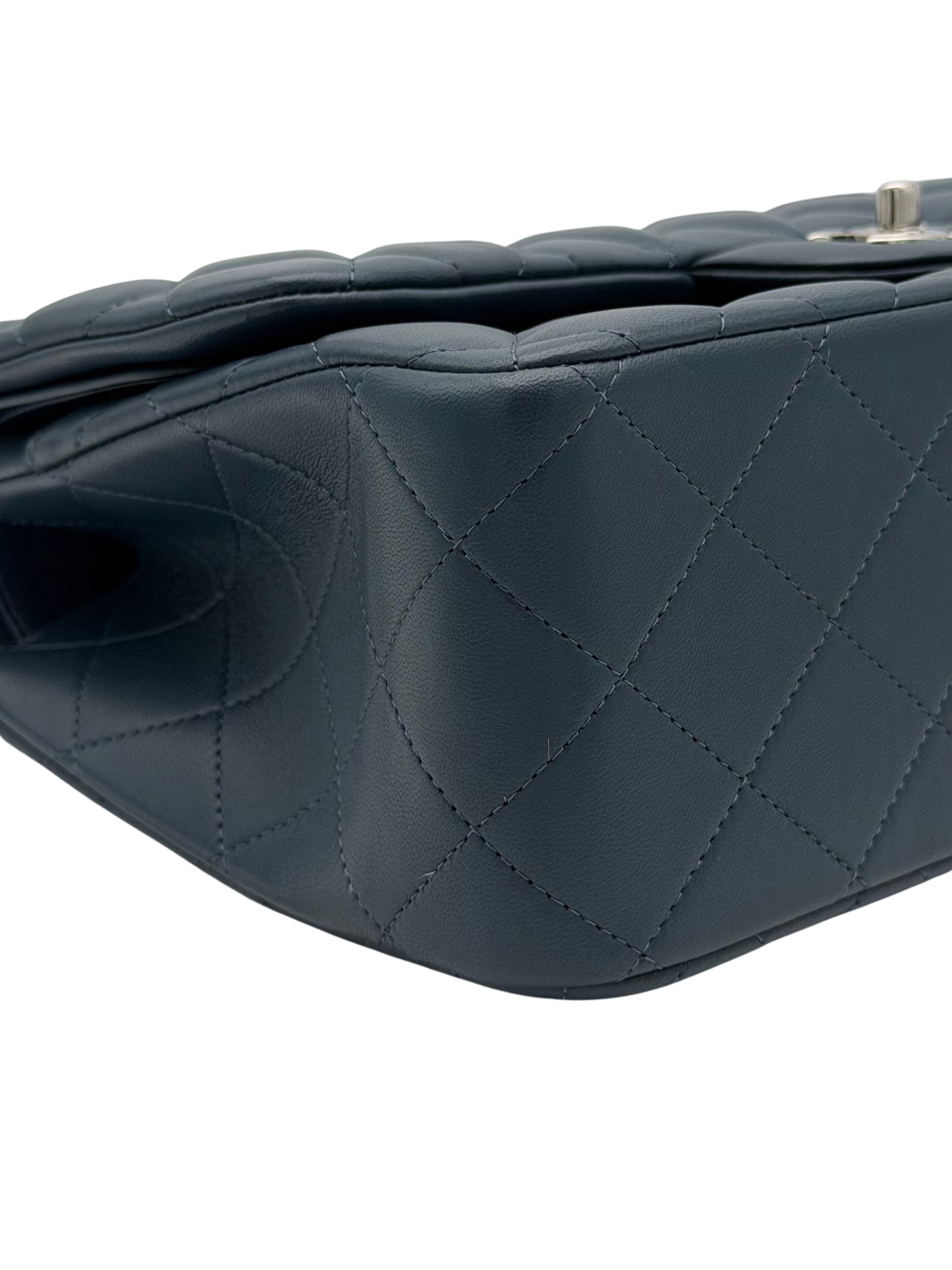 Chanel Classic Jumbo Blue Navy Lambskin