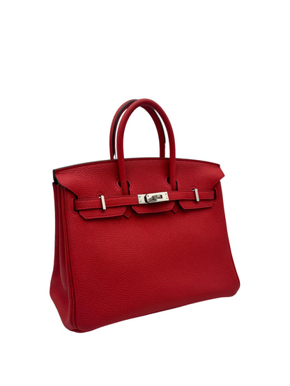 Hermès Birkin 25 Togo Geranium Palladium Hardware