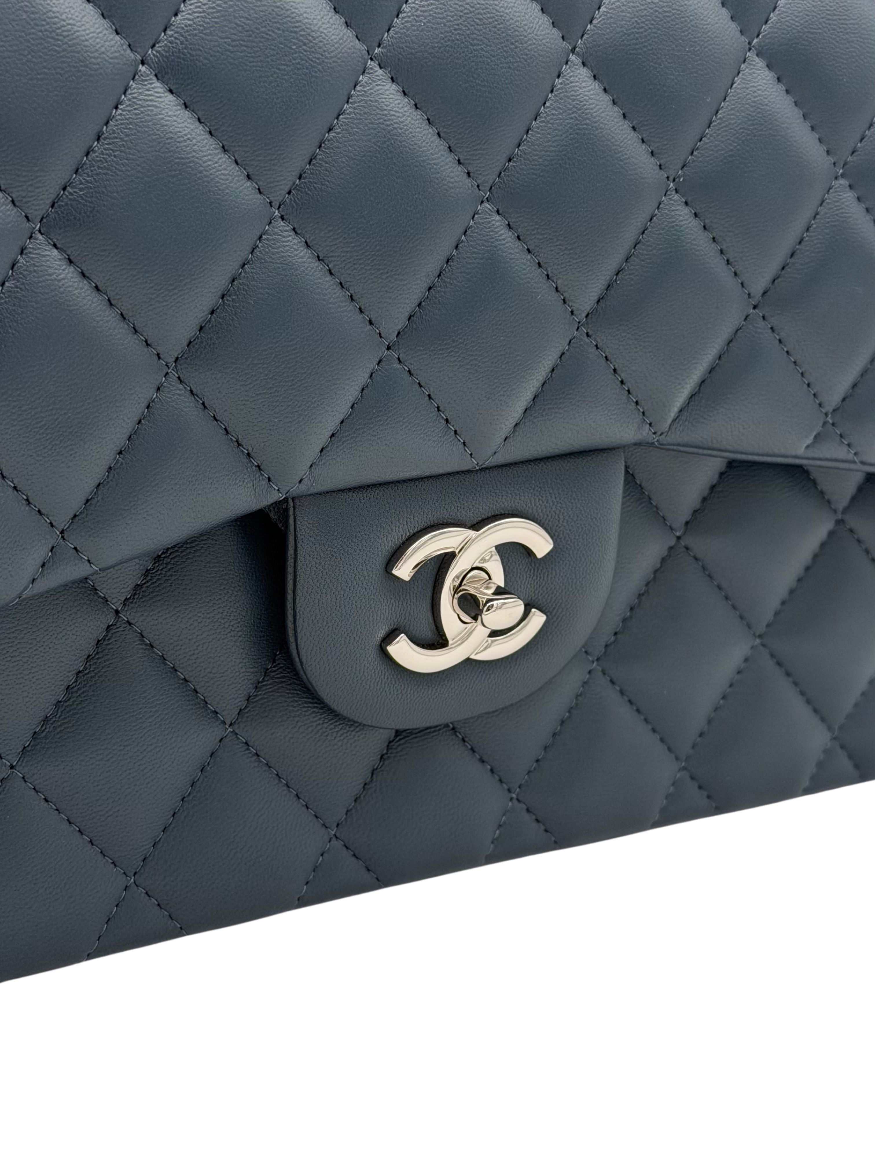 Chanel Classic Jumbo Blue Navy Lambskin