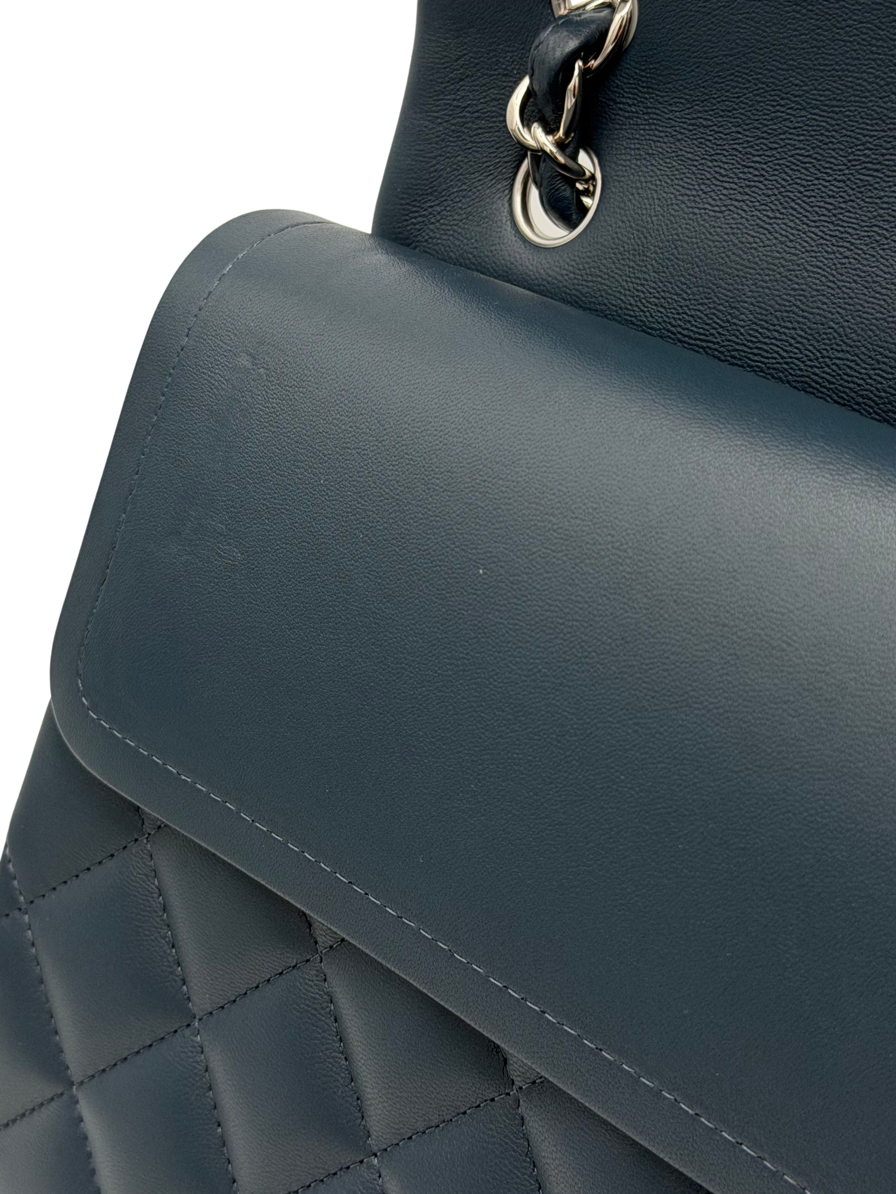 Chanel Classic Jumbo Blue Navy Lambskin