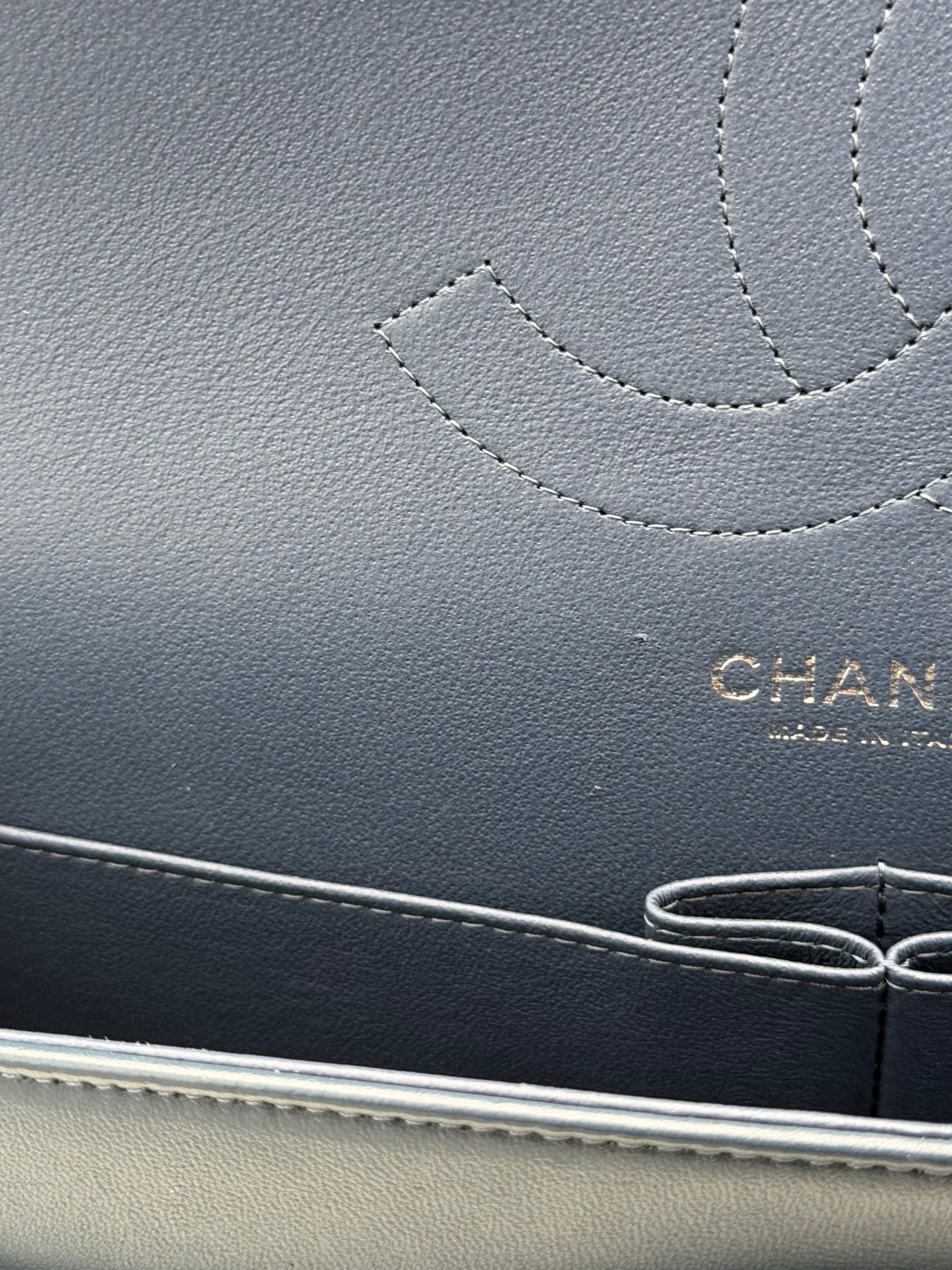 Chanel Classic Jumbo Blue Navy Lambskin