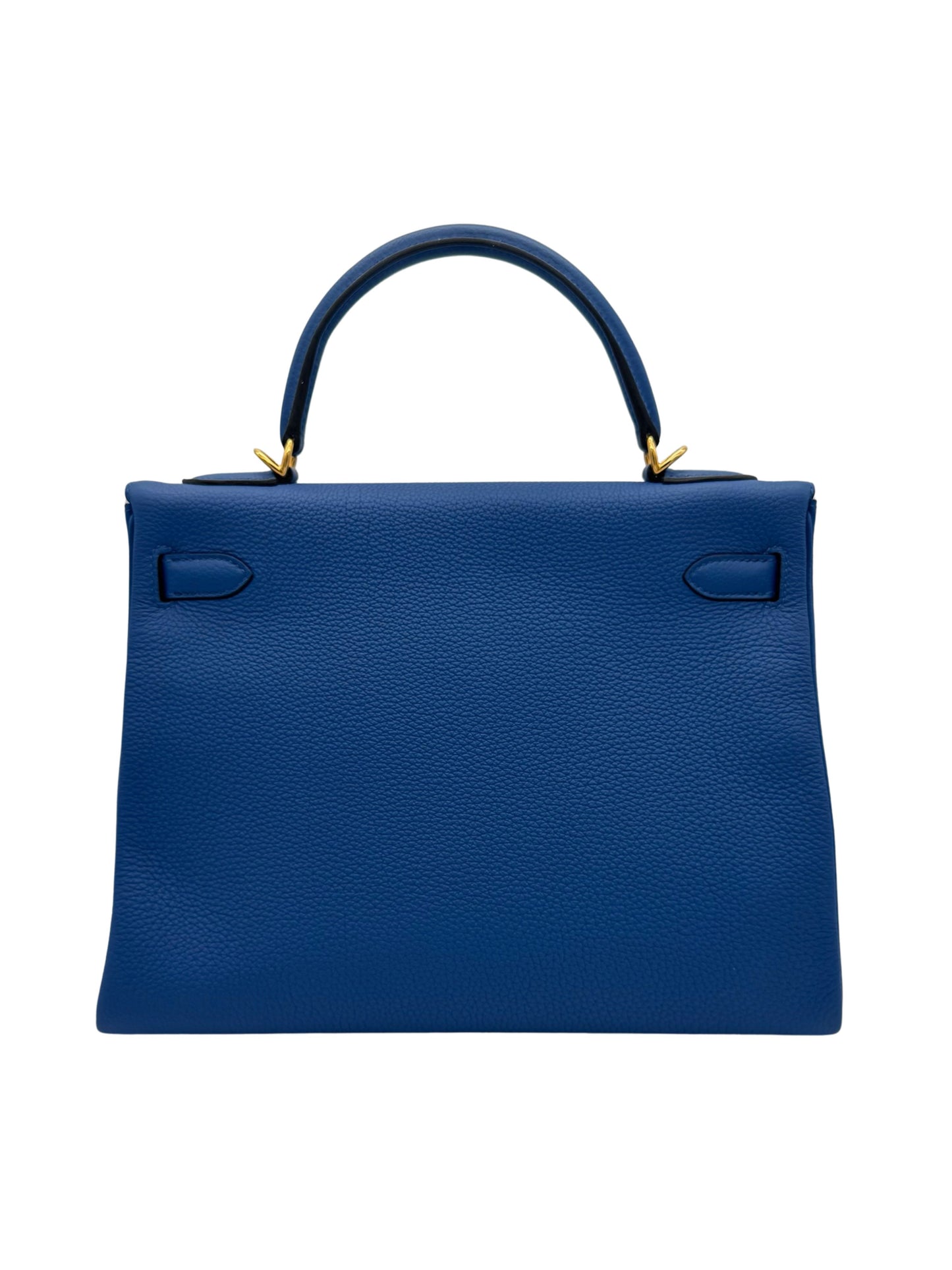 Hermès Kelly 32 Togo Blue  Gold Hardware