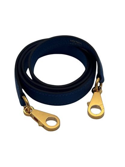 Hermès Kelly 32 Togo Blue  Gold Hardware