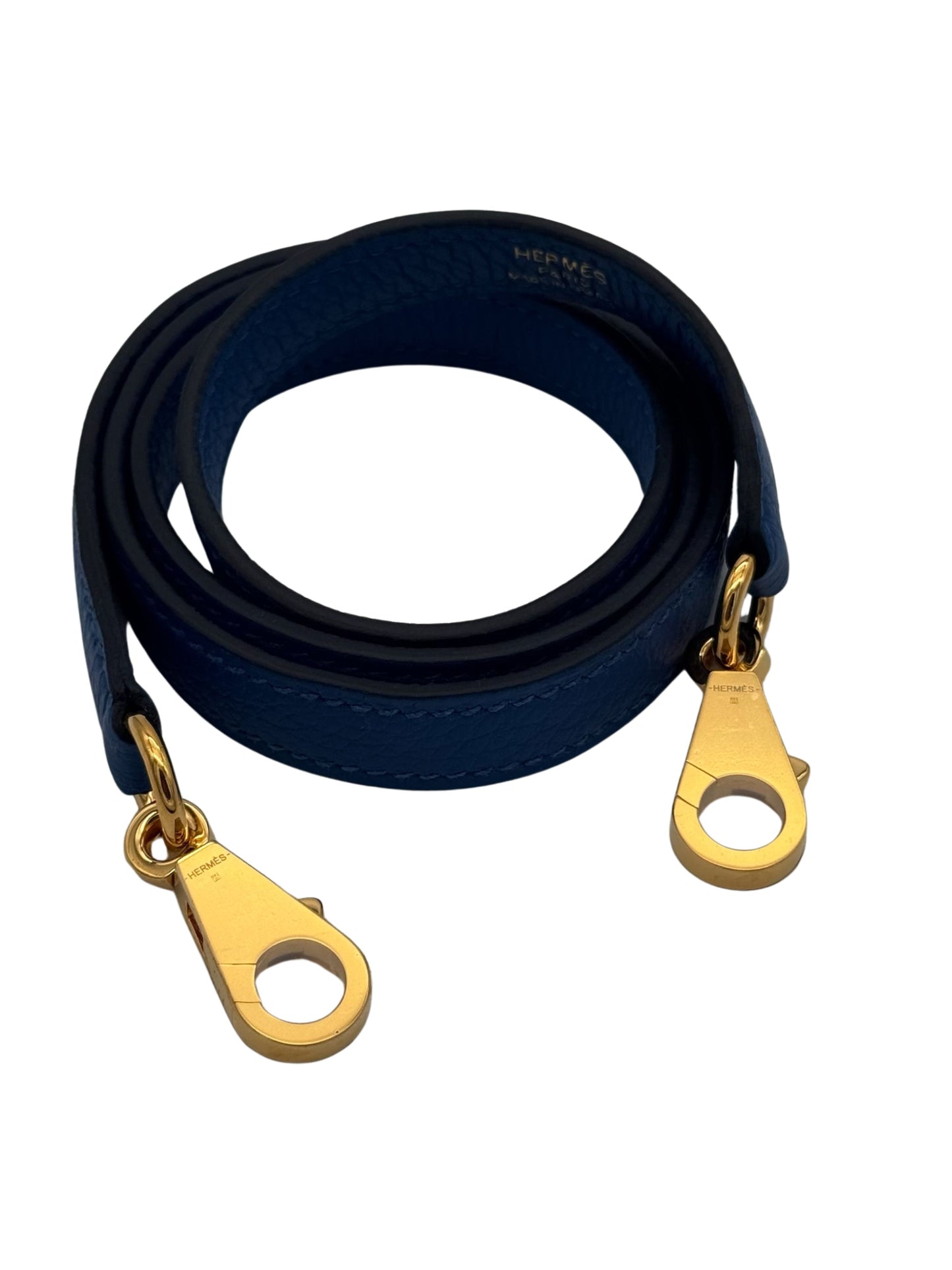 Hermès Kelly 32 Togo Blue  Gold Hardware