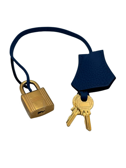 Hermès Kelly 32 Togo Blue  Gold Hardware