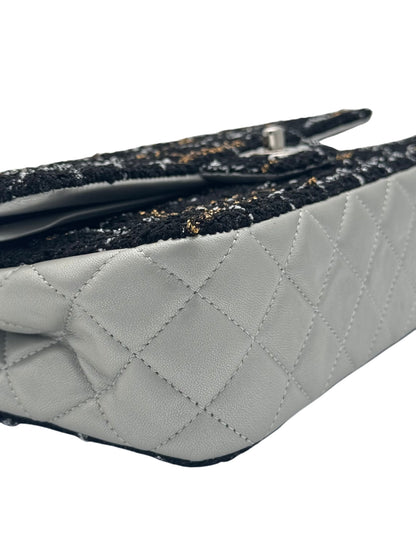 Chanel Classic Flap Black Tweed / Silver