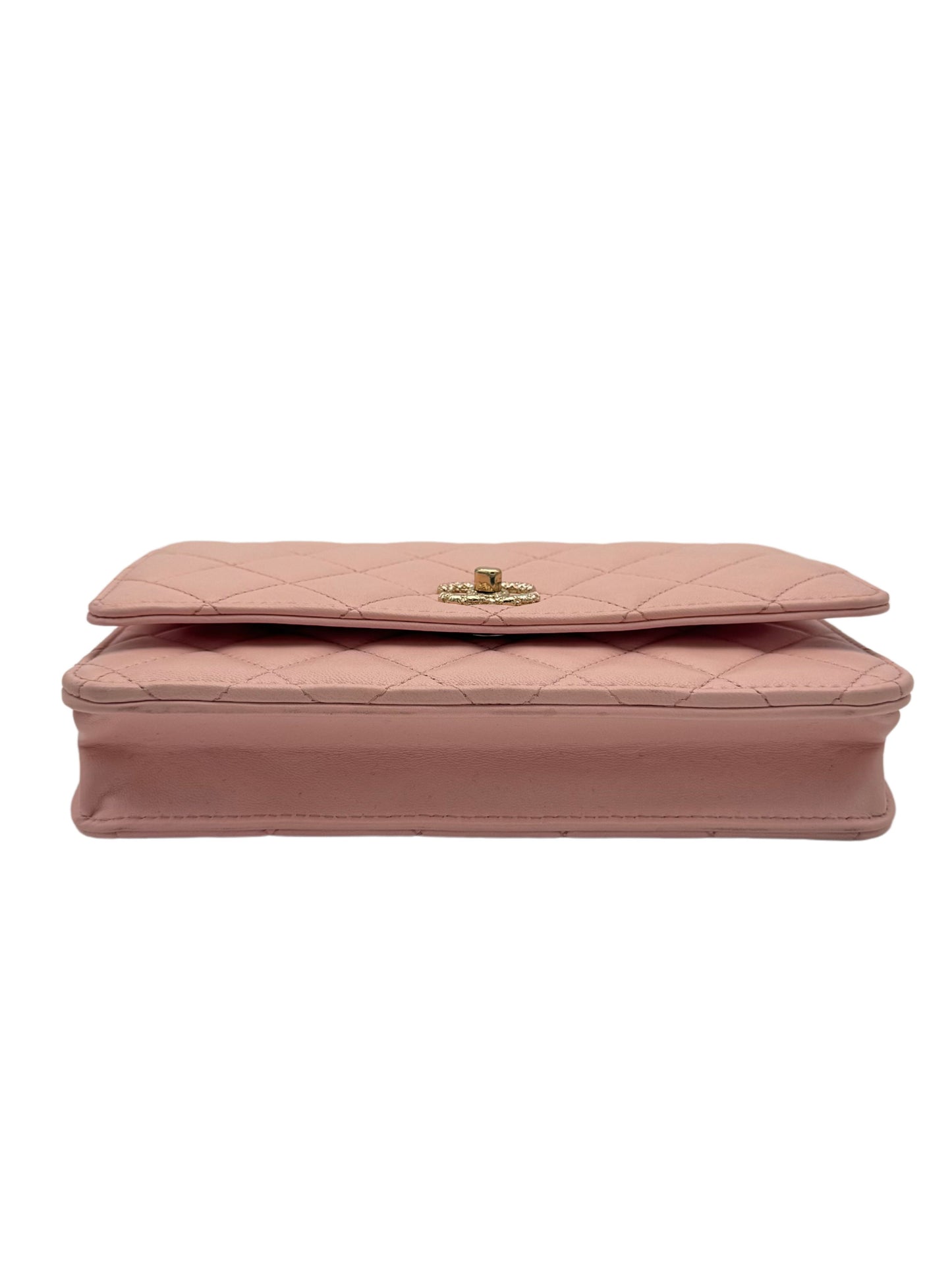 Chanel Light Pink Top Handle Flowers