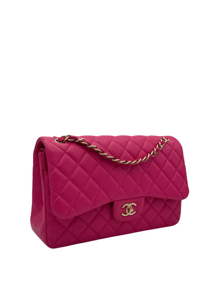Chanel Classic Jumbo Pink Lambskin