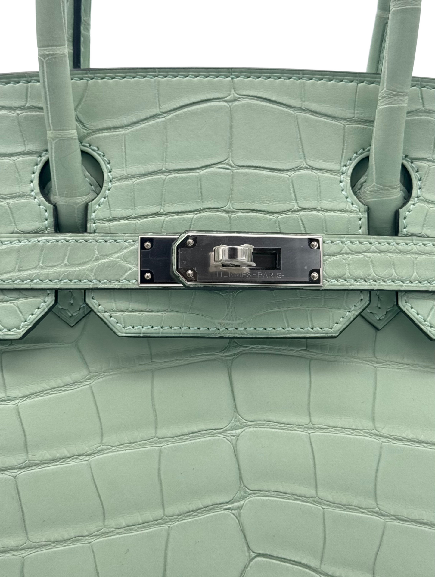 Hermès Birkin 30 Alligator Vert D'Eau Matte