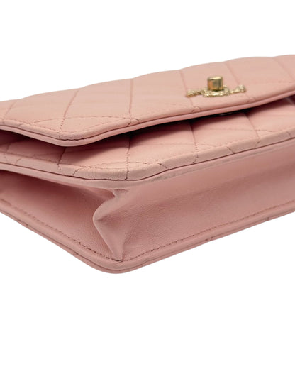 Chanel Light Pink Top Handle Flowers