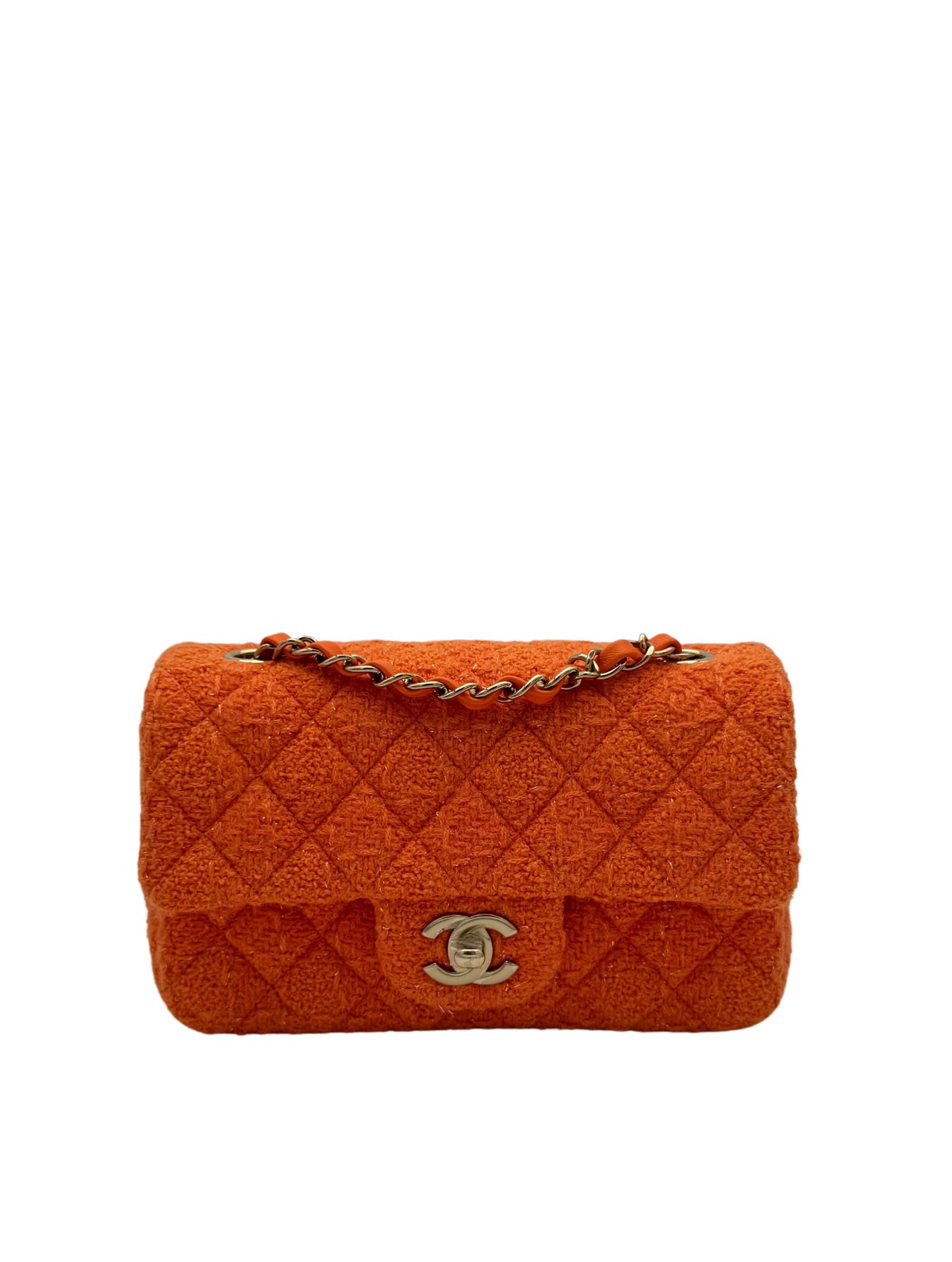 Chanel Classic Tweed Orange